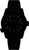 Reloj negro para hombre con índices luminosos en verde y azul sobre esfera oscura