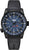 Reloj negro para hombre con esfera redonda, índices luminosos y tres manecillas