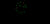 Índices luminosos del reloj en verde sobre esfera negra.