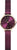 Reloj de mujer con correa de malla metálica violeta, caja en tono oro rosa y esfera lila.