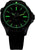 Pulsera de hombre con correa de silicona negra, esfera negra y pantalla verde