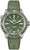 Pulsera de hombre con correa de caucho verde oliva, esfera verde y caja de acero