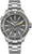 Pulsera de acero inoxidable plateado para hombre con esfera gris