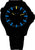 Pulsera de reloj para hombre Traser con correa de silicona negra y esfera azul luminosa