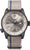Reloj de hombre con correa de tela beige y raya azul, esfera beige, automático