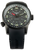 Reloj de hombre con esfera negra y segundero rojo, correa negra