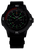 Reloj Traser para hombre con caja negra, correa textil negra, iluminación verde
