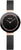 Reloj Bering para mujer con esfera negra, manecillas en oro rosa y correa Milanesa