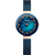 Bering Damen-Keramikuhr mit blauem Zifferblatt und Milanaise-Armband