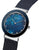 Reloj Bering para mujer, esfera azul con índices y correa de malla, corona lateral