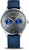 Reloj de hombre con correa textil azul y esfera azul, caja de titanio, BERING