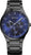 Reloj de hombre con esfera azul y brazalete de metal negro