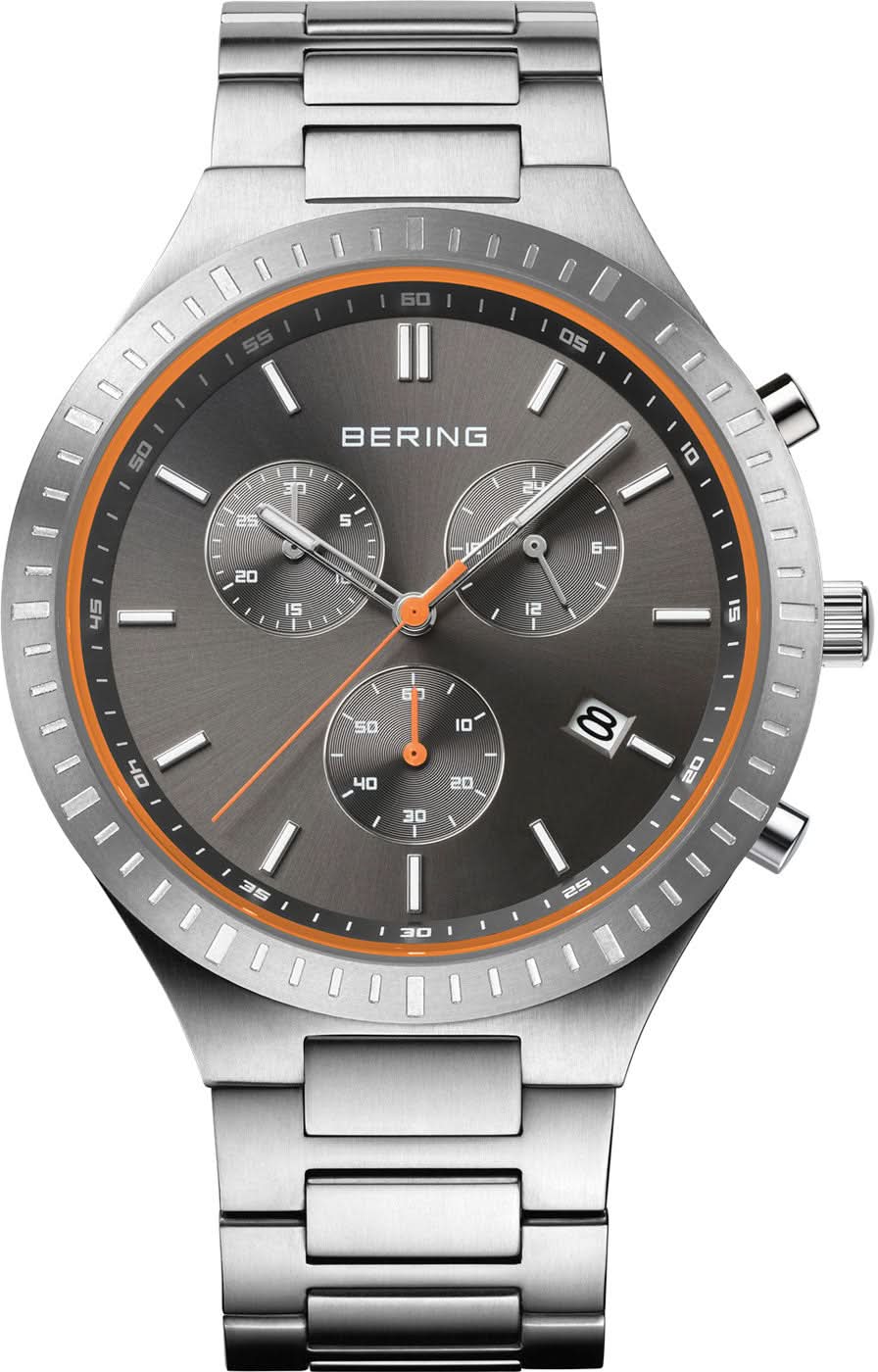 Reloj de pulsera para hombre con correa de titanio y esfera negra, aspecto de cronógrafo