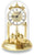 Reloj de mesa con movimiento de cuarzo, péndulo dorado y esfera romana