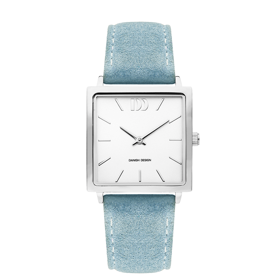 Danish Design Tidløs IV24Q1248 Damen Armbanduhr Silber • Mineralglas • Wildlederarmband