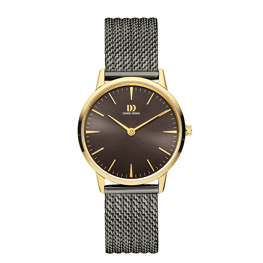 Danish Design Akilia IV70Q1251 Damenuhr Grau • Mineralglas • Mesh-Armband