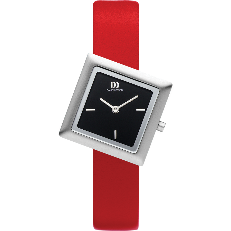 Danish Design Tilt IV24Q1286 Damen Armbanduhr Rot • Optische Täuschung • Kunstliebhaber-Design