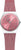 Reloj Bering para mujer con esfera rosa y correa milanesa rosa