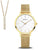 Bering Golden Signature 13434-334-GWP Damen Armbanduhr Gold • Saphirglas • Milanaise-Set