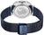 Reloj Bering para hombre con correa de malla azul y cierre, reverso con zona de grabado