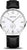 Reloj de hombre con esfera blanca y correa de cuero negra