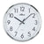 Reloj de pared Atlanta con esfera blanca, números arábigos e manecillas negras