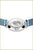 Pulsera de hombre con tapa de caja grabada y pulsera milanesa azul
