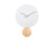 Karlsson Arlo KA5967WH Wanduhr Weiß • Holzpendel • Skandinavisches Design