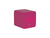 Rosa quadratischer LED-Wecker mit leuchtender 12:00-Anzeige und Temperatur-Display