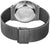 Fondo de reloj para hombre con caja de acero inoxidable grabada y cierre de pulsera de malla