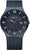 Reloj para hombre con esfera azul oscuro y logo BERING, correa de malla de metal azul
