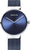 Reloj de hombre con esfera azul y correa milanesa azul oscuro, caja de acero inoxidable