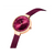 Bering Damen-Armbanduhr mit roségoldenem Gehäuse und bordeauxrotem Milanaiseband