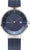 Pulsera de hombre con esfera azul oscuro, correa de malla milanesa y cierre de metal