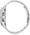 Pulsera de hombre vista lateral con corona y pulsadores de cronógrafo, caja de acero inoxidable