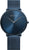 Bering Ultra-Slim-Reloj con esfera azul y correa milanesa azul, analógico
