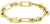 Pulsera dorada con eslabones de cadena de ancla y cierre rectangular