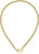 Collar con corazón, cierre magnético grande y colgante de corazón, cadena dorada