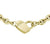 Pulsera de corazón con cierre magnético dorado, grabado "BOSS" en el cierre