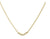 Collar dorado de doble fila con conector en V y piedras brillantes