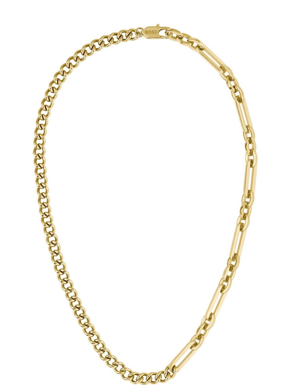 Cadena de acero inoxidable en tono oro amarillo como cadena de eslabones