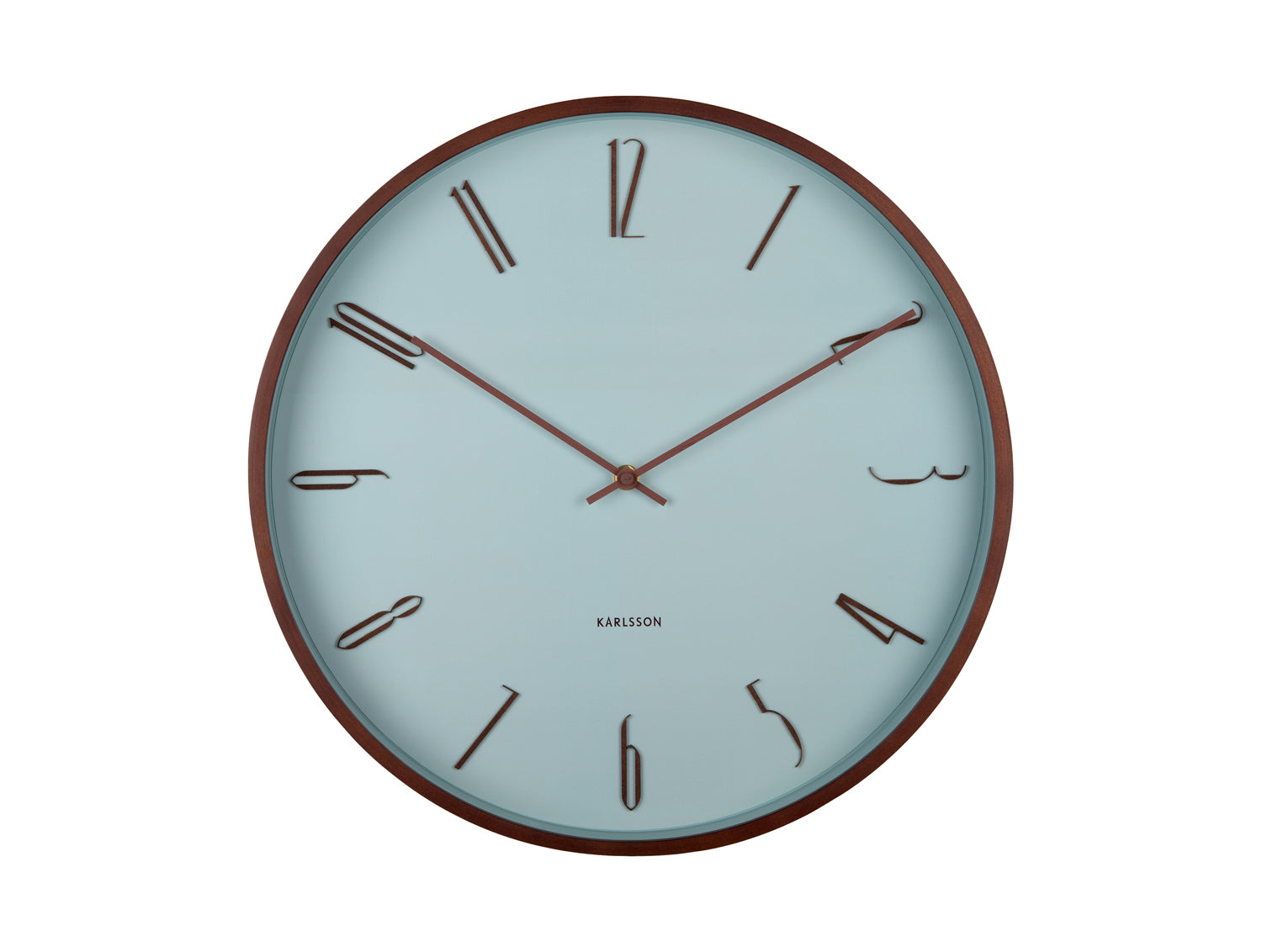 Karlsson Scandia KA6014BL Wanduhr Mistyblau • Geräuschloses Sweep-Uhrwerk • Skandinavisches Design