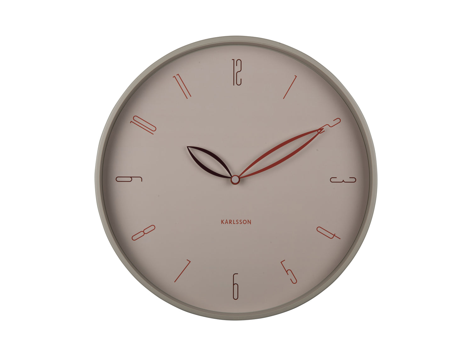 Karlsson Petals KA6012WG Wanduhr Warmgrau • Sweep-Uhrwerk • Designer-Duo Boxtel & Buijs