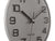Wanduhr-Ziffern im Detail auf grauem Zifferblatt, silberfarbener Rand und Zeiger