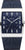 Reloj de hombre con esfera azul, caja rectangular y correa de malla azul