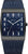 Reloj solar para hombre: esfera azul, correa de malla azul, caja plateada