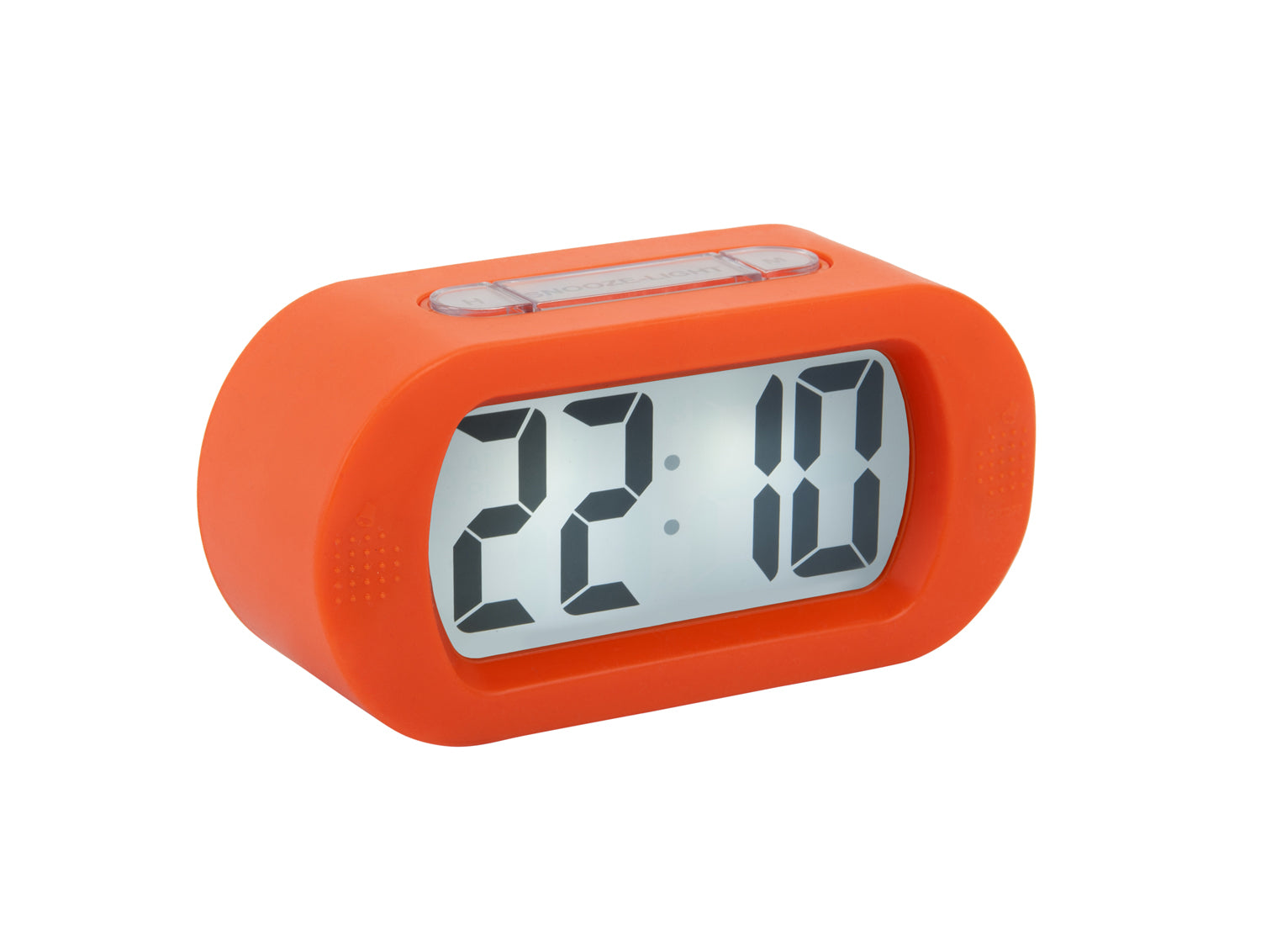 Karlsson Gummy KA5753OR Wecker Orange • Digitales LCD-Display • Großer Snooze-Knopf