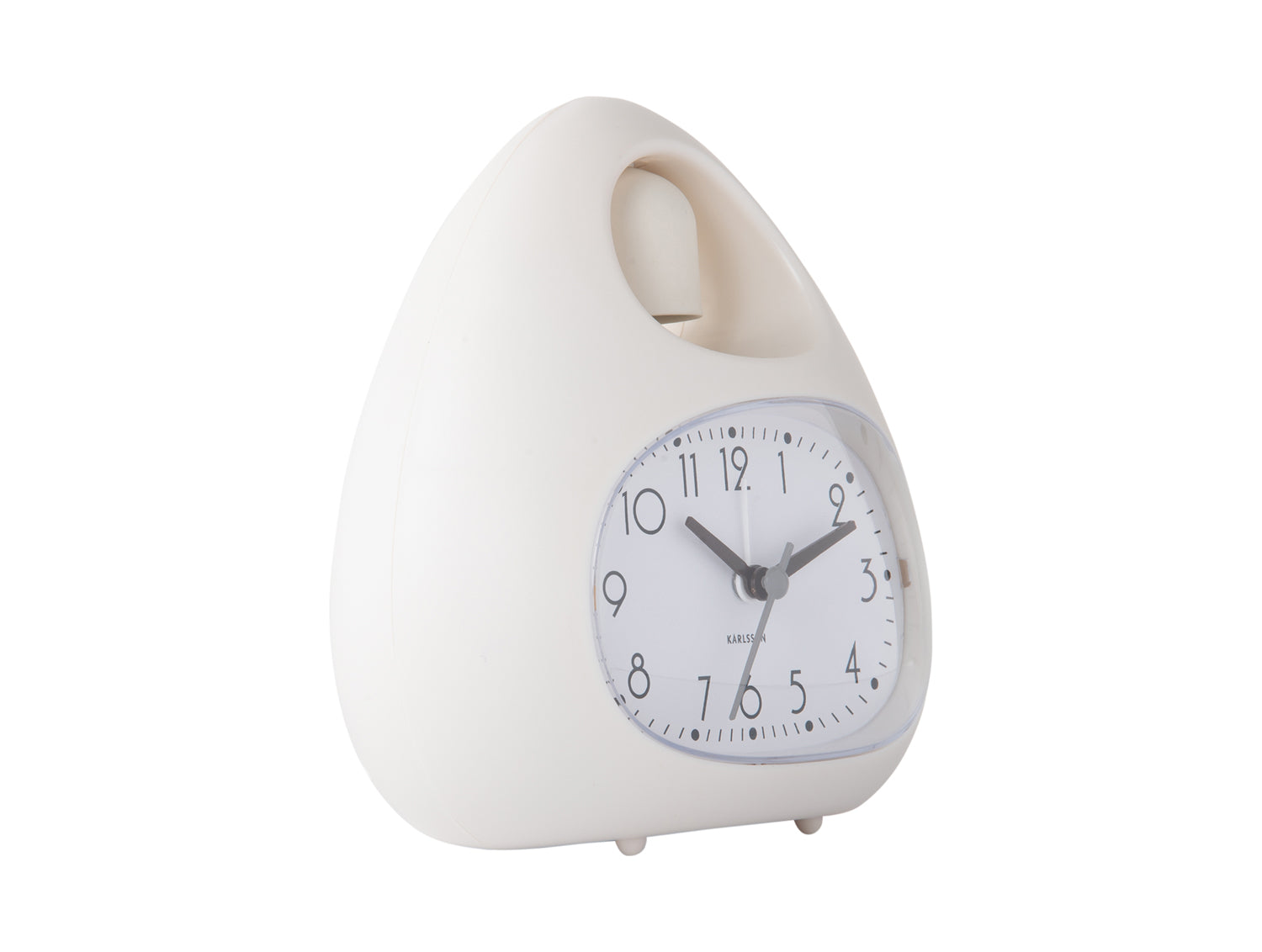 Karlsson Blob Bell KA6037WH Wecker Weiß • Verspieltes Design • Klassisches Glockensignal