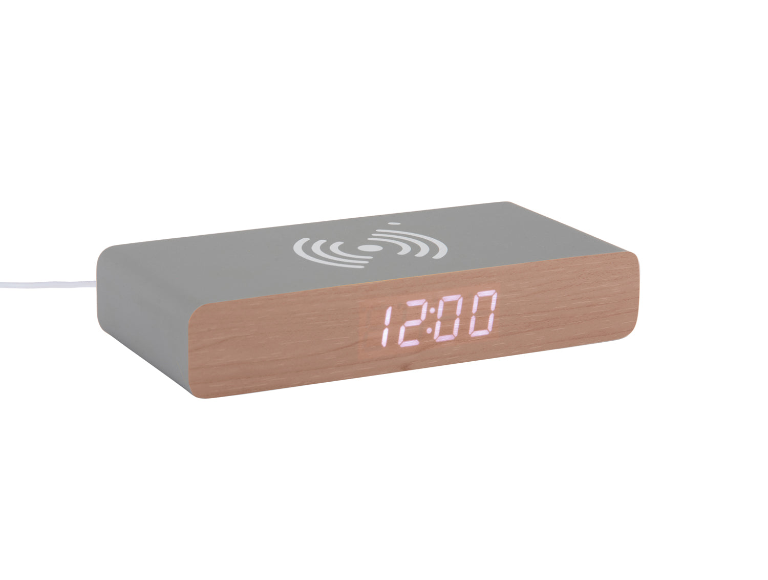 Karlsson Retro Flat LED KA6039GY Wecker Mausgrau • LED-Digitalanzeige • USB-Ladefunktion