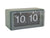 Retro Wanduhr mit Klappzahlen, Dschungelgrünes Gehäuse, Anzeige 10:10